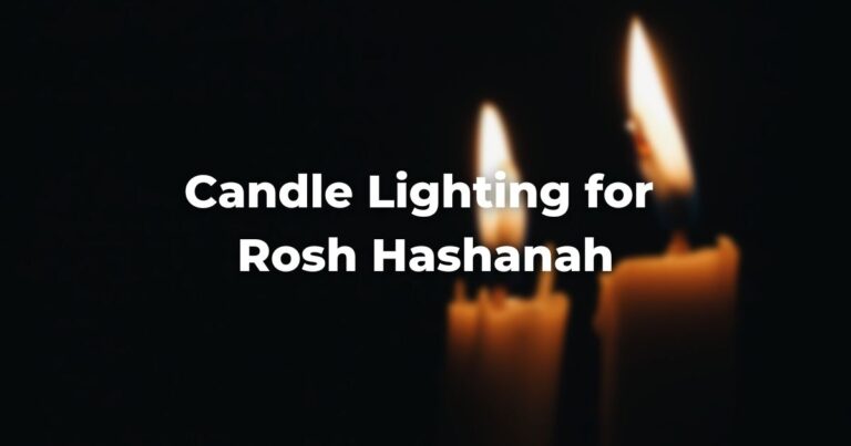 Candle Lighting for Rosh Hashanah