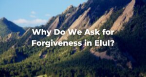Why Do We Ask for Forgiveness in Elul?