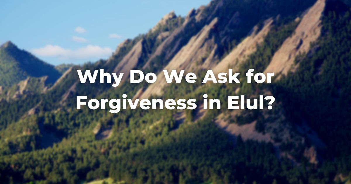 Why Do We Ask for Forgiveness in Elul?