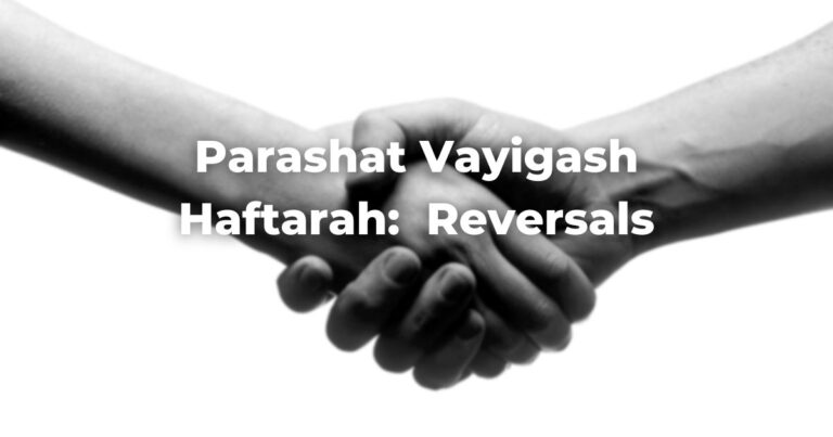 Parashat Vayigash Haftarah: Reversals