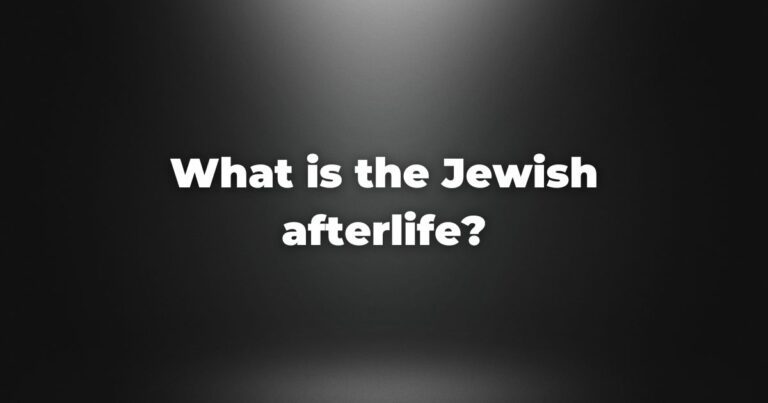 What is the jewish afterlife