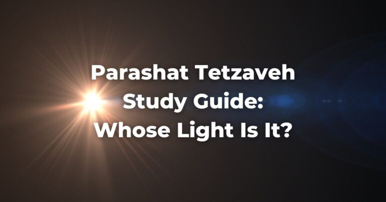 Parashat Tetzaveh Study Guide: Whose Light Is It?