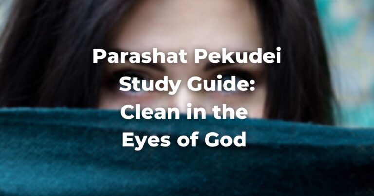 Study Guide Parashat Pekudei: Clean in the Eyes of God