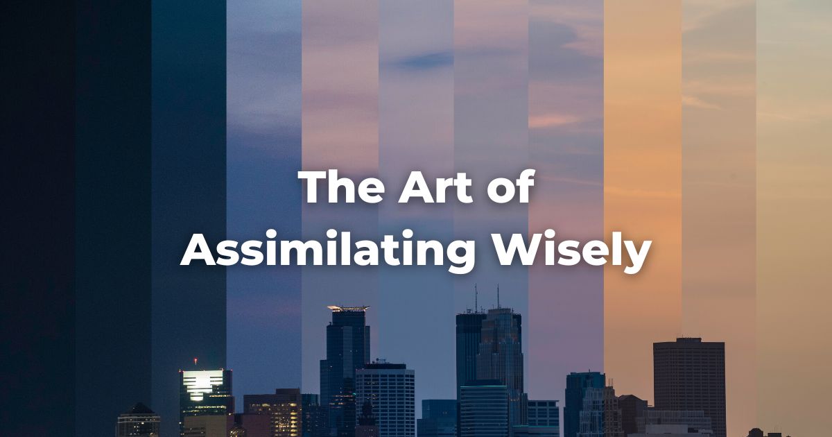 The Art of Assimilating Wisely