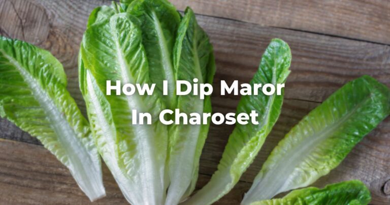 How I Dip Maror in Charoset - The Digital Home for Conservative Judaism