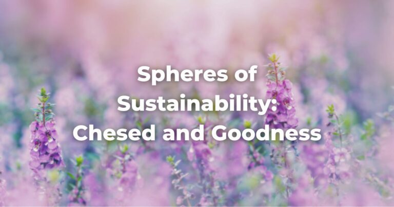 Spheres of Sustainability: Chesed and Goodness