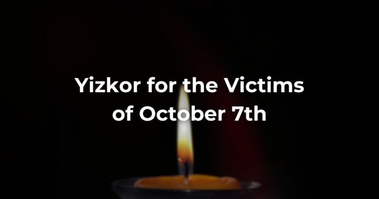 Yizkor for the Victims of October 7th