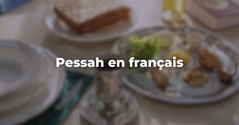 Pessah en français