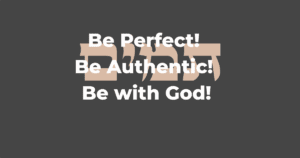 Hebrew word tamim on a black background with the title of the essay